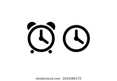 Clock icon set. Time vector. watch symbol, countdown Timer vector illustration. Time icon set. Timer, alarm, schedule, hourglass, clock icons. Solid icon collection