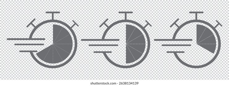 Clock icon set. Time icon vector. watch icon symbol. Time icon vector. watch symbol. Flat alarm clock icons set in vector illustration. Variety clocks design. EPS 10