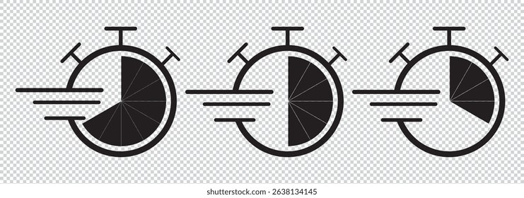 Clock icon set. Time icon vector. watch icon symbol. Time icon vector. watch symbol. Flat alarm clock icons set in vector illustration. Variety clocks design. EPS 10