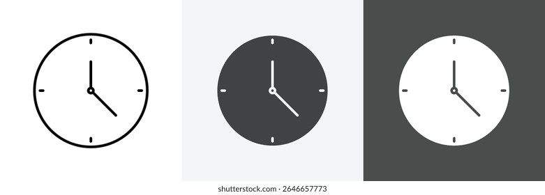Arte vectorial de conjunto de iconos de reloj
