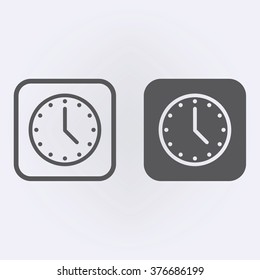 Clock icon set . Vector illustration