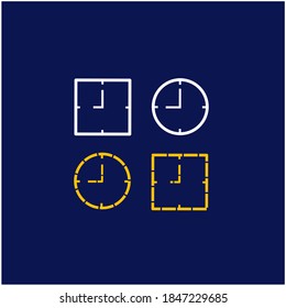 Clock icon set, vector ilustration