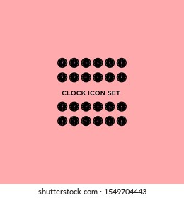 CLOCK ICON SET VECTOR FOR YOUR BUSINESS