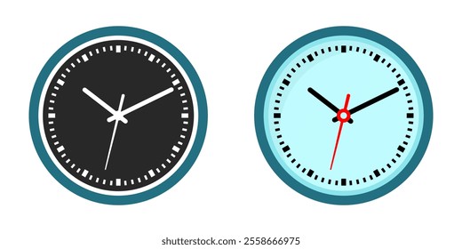 Clock icon set. Wall clock sign. for mobile concept and web design. vector illustration on white background