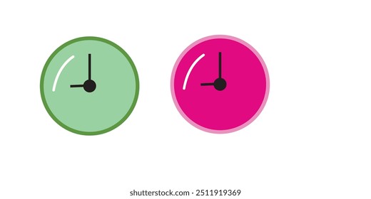 Clock icon set. Watch Icon set.