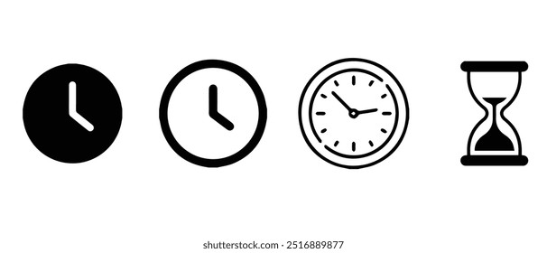 Conjunto de iconos de reloj. Iconos de reloj. Vector de icono de tiempo