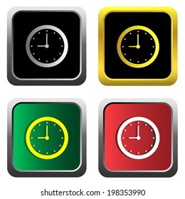Clock icon set  for web, internet, mobile apps. Vector.