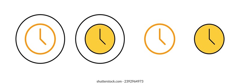 Clock icon set for web and mobile app. Time sign and symbol. watch icon