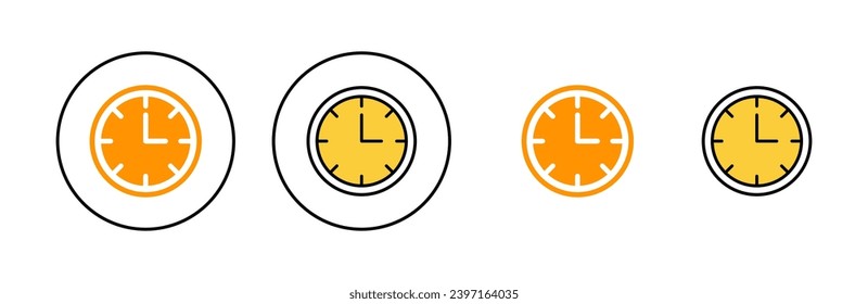 Clock icon set for web and mobile app. Time sign and symbol. watch icon