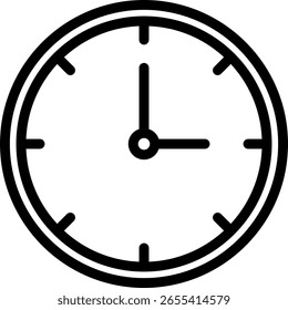 Uhrsymbol mit 3 Uhr