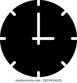 Ícone De Relógio Mostrando 9 Horas