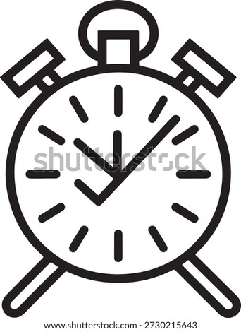 Clock icon showing check mark indicating time management completion productivity deadline accomplishment and prompt service