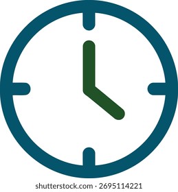 Icono del reloj que muestra el concepto de diseño simple y moderno de cinco horas