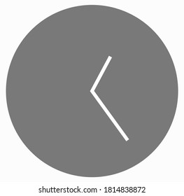 Clock icon showing minute and hour hand on blank clock face.