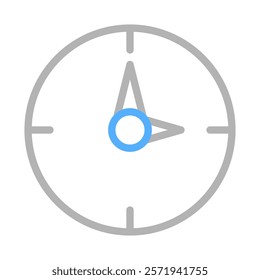 Clock icon showing three o'clock. Concept of time, schedule, and deadline.