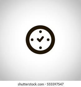 clock icon. sign design. gray gradient background