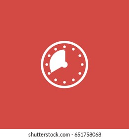 clock icon. sign design. red background