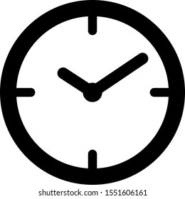 Clock icon, sign, pictogram, material 