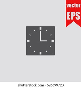 Clock icon sign symbol logo isolated in flat style.Vector illustration.