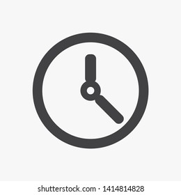 Clock icon, sign. Time symbol. Vector illustration