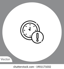 Vector de signo de icono de reloj,Símbolo, ilustración de logotipo para web y móvil