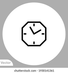 Clock icon sign vector,Symbol, logo illustration for web and mobile