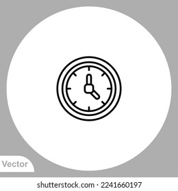 Clock icon sign vector,Symbol, logo illustration for web and mobile