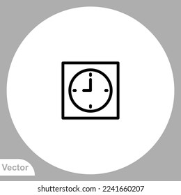 Clock icon sign vector,Symbol, logo illustration for web and mobile