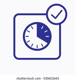 Clock Icon Silhouette with frame 