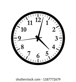 Clock icon, silhouette, logo on white background