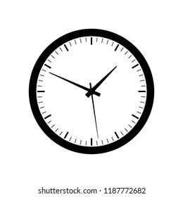 Clock icon, silhouette, logo on white background