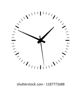 Clock icon, silhouette, logo on white background