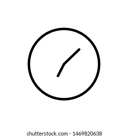 Clock icon. Simple clock design. Logo element illustration. Clock icon concept. Simple symbol. Can be used in mobile and web. Line design collection.