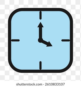 clock icon. simple and editable clock design.