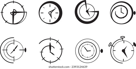 
Clock icon simple and effective minimalist  designs innovative modern stylish clock icon models mobile and web clock icon designs black and white effective soft elegant clock icons 