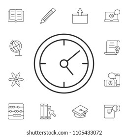 Clock icon. Simple element illustration. Clock symbol design from Internet learning collection set. Can be used for web and mobile on white background