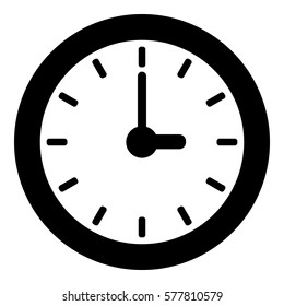 Clock icon. Simple illustration of clock vector icon for web