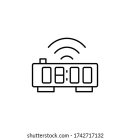 Clock icon. Simple line, outline vector elements of smart home for ui and ux, website or mobile application