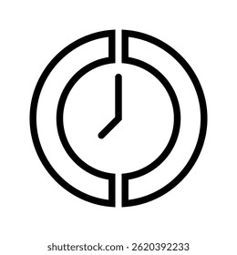 Clock icon in simple style isolated on background. Clock icon page symbol for your website design Clock icon logo, application. Clock icon vector illustration, EPS10.