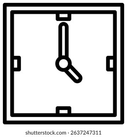 clock icon Simple thin line stroke