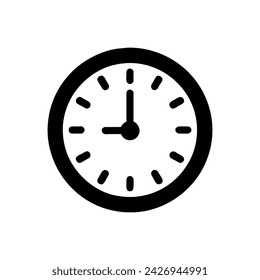 Clock icon. Simple vector sign