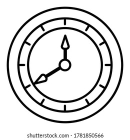 Clock icon. Single high quality outline symbol of clock or time for web design or mobile app. Thin line signs of education for design logo, visit card, etc. Outline logo of school.