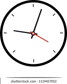 Clock icon in smooth timepiece on colorful background. See Business Vector Design Elements. For your project With copy space