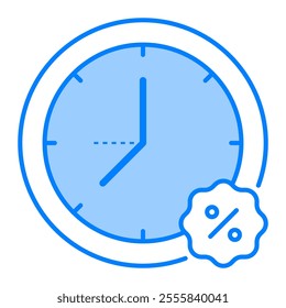 Clock icon. clock, special offer, time, hour, minute, discount, offer, sale, deal, shop. Vector icon illustration