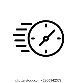 Clock icon speed, time passing, quick, stopwatch, tempo.