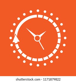 Clock icon, stock vector illustration, EPS10.