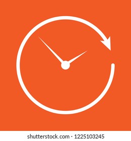 Clock icon, stock vector illustration, EPS10.