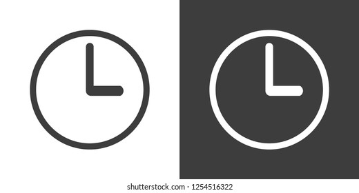 Clock icon stock vector illustration