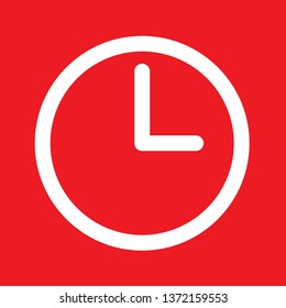 Clock icon, stock vector illustration, EPS10.