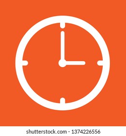 Clock icon, stock vector illustration, EPS10.